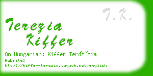 terezia kiffer business card